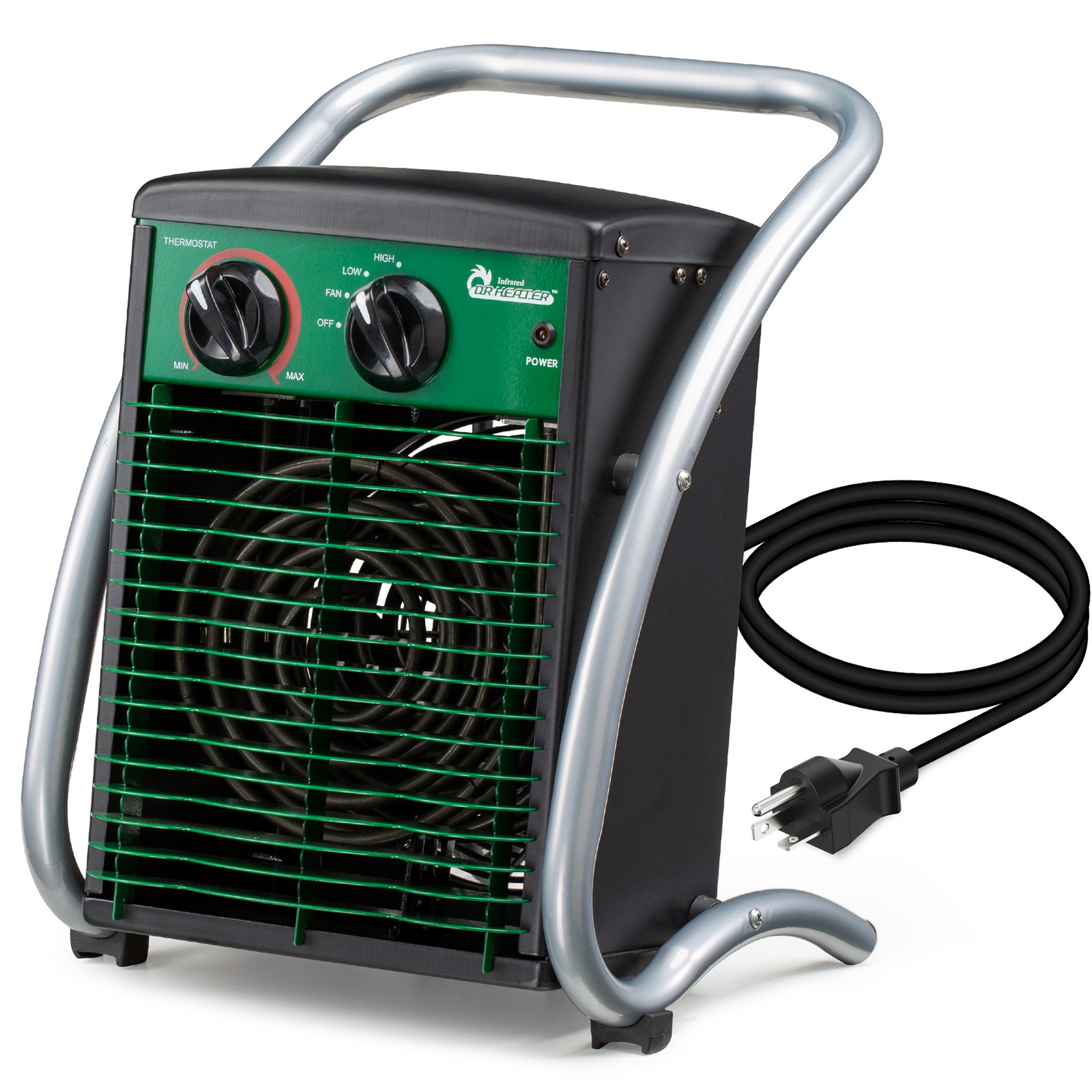 Dr. Infrared Heater, 3500W Garage Workshop Infrared Heater, 240V, Heat Type Infrared, Heat Output 10400 Btu/hour, Heating Capability 300 ft², Model# DR-218-3000W